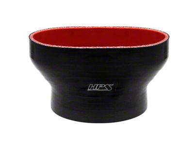 Oval to 4.50-Inch Round Silicone Reducer Coupler; Black (07-14 Mustang GT500 w/ 60mm Throttle Body)