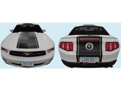 Over-Roof OEM Lemans Stripes; Blue (10-12 Mustang GT w/o Hood Scoop)