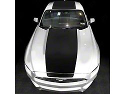 Over-The-Top Sport Stripes; Matte Black (15-17 Mustang GT, EcoBoost, V6)