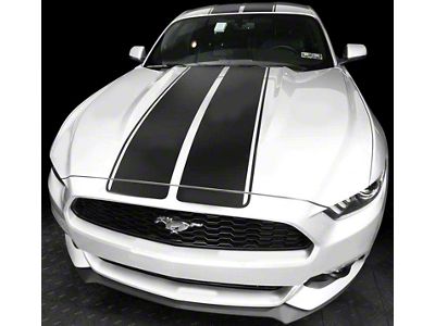 Over-The-Top Sport Stripes; Matte Black (05-09 Mustang)