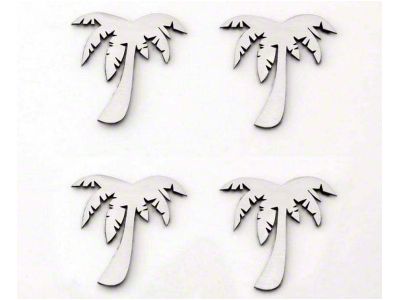 Palm Tree Emblems; Brushed (Universal; Some Adaptation May Be Required)