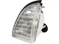 Parking Light Assembly; Chrome Housing; Clear Lens; Driver Side (87-93 Mustang)