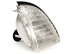 Parking Light Assembly; Chrome Housing; Clear Lens; Passenger Side (87-93 Mustang)