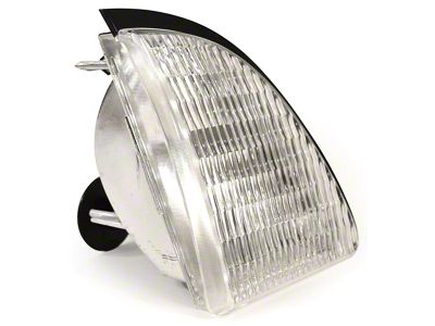 Parking Light Assembly; Chrome Housing; Clear Lens; Passenger Side (87-93 Mustang)