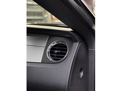 Passenger Side Air Vent Accent Trim; Raw Carbon Fiber (10-14 Mustang)