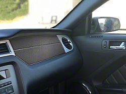 Passenger Side Dash Accent Trim; Domed Carbon Fiber (10-14 Mustang)