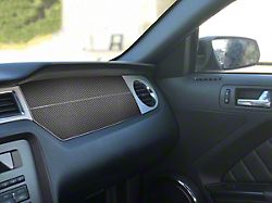 Passenger Side Dash Accent Trim; Raw Carbon Fiber (10-14 Mustang)