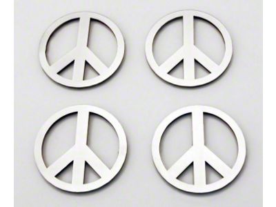 Peace Sign Emblems; Brushed (Universal; Some Adaptation May Be Required)
