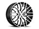 Performance Pack Style Gloss Black Machined Wheel; Rear Only; 20x10 (15-23 Mustang GT, EcoBoost, V6)