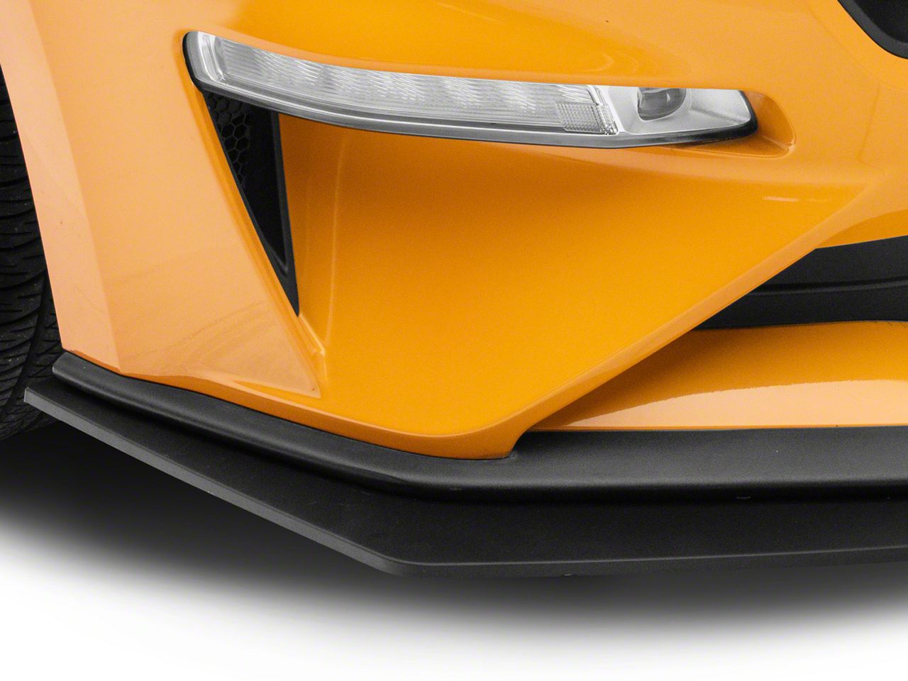 RTR Style Matte Black Front Bumper Lip Splitter For 2018-2022 Ford Mustang GT & EcoBoost (3-Piece)