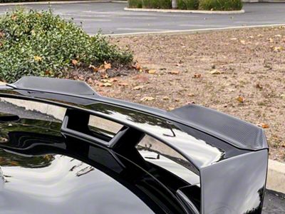 NYTOP Performance Pack Wing Gurney Flap; Gloss Carbon (24-25 Mustang w/ Performance Pack Rear Spoiler)