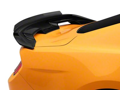 Performance Rear Spoiler with Gurney Flap; Gloss Black (15-23 Mustang Fastback)