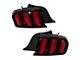 Performance Tail Lights; Black Housing; Clear Lens (15-23 Mustang)
