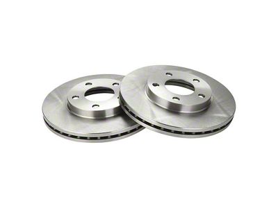 Plain Vented Rotors; Front Pair (94-04 Mustang GT, V6)