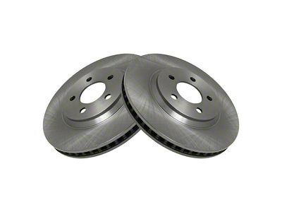 Plain Vented Rotors; Front Pair (05-10 Mustang GT; 11-14 Mustang V6)