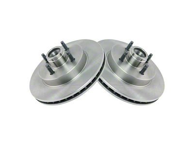 Plain Vented Rotors; Front Pair (87-93 Mustang GT, LX)