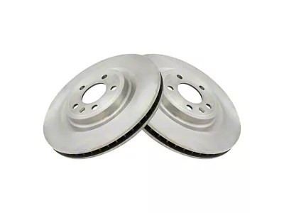 Plain Vented Rotors; Front Pair (11-14 Mustang GT w/o Performance Pack, V6)