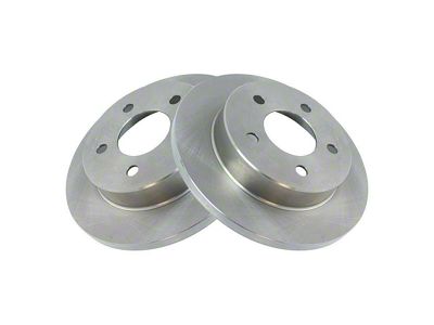 Plain Vented Rotors; Rear Pair (94-04 Mustang GT, V6)