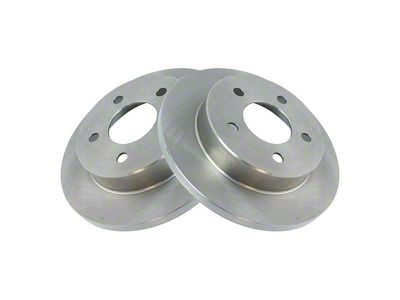 Plain Vented Rotors; Rear Pair (94-04 Mustang GT, V6)