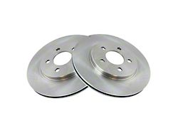 Plain Vented Rotors; Rear Pair (05-14 Mustang GT, V6)