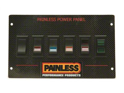 Power Panel with Rocker Switches; Carbon Fiber (87-93 Mustang)