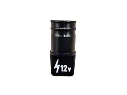Power Point Plug with 12-Volt Logo; Black (95-04 Mustang)
