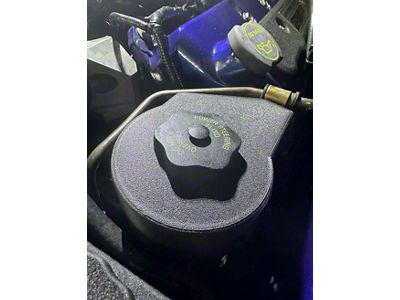 Power Steering Reservoir Tank Cover; Textured Black (03-04 Mustang Cobra)