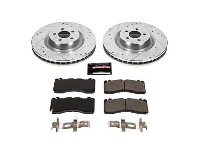 PowerStop Z23 Evolution Sport Brake Rotor and Pad Kit; Front (15-23 Mustang GT w/ Performance Pack)