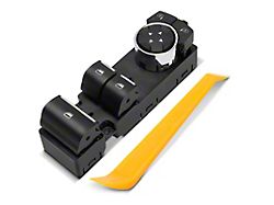 Power Window Switch; Driver Side (15-23 Mustang w/ Heated Mirrors)