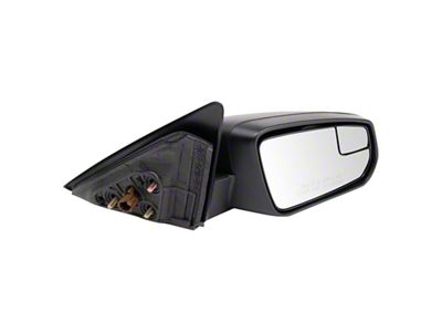 Powered Heated Mirrors with Spotter Glass Mirror Glass; Textured Black (11-12 Mustang w/o Memory Mirrors)
