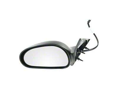 Powered Mirror; Paint to Match Black; Driver Side (96-98 Mustang)