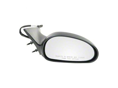 Powered Mirror; Paint to Match Black; Passenger Side (96-98 Mustang)