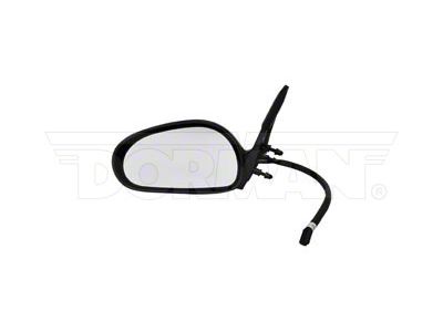 Powered Non-Heated Side Mirror; Driver Side; Black (96-98 Mustang)