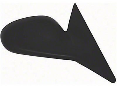 Replacement Powered Side Mirror; Gloss Black; Passenger Side (94-95 Mustang)