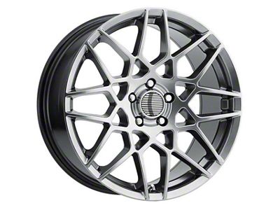 PR178 Hyper Silver Wheel; 20x8.5 (15-23 Mustang GT, EcoBoost, V6)