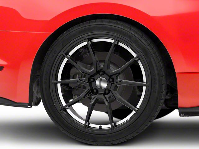 PR193 Gloss Black Machined Wheel; Rear Only; 20x10 (15-23 Mustang GT, EcoBoost, V6)