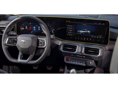 Premium Interior Dash Screen Protector; Standard/Non-Matte (24-25 Mustang)