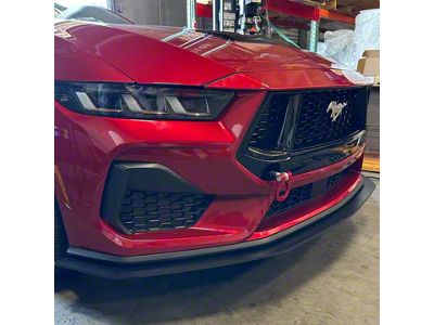 Premium Stealth Tow Hook with Black D-Ring; Front (2024 Mustang GT w/o Performance Pack, EcoBoost)