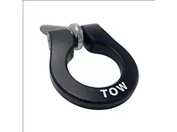 Premium Stealth Tow Hook with Black D-Ring; Front (2024 Mustang GT w/ Performance Pack, Dark Horse)