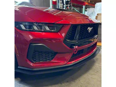 Premium Stealth Tow Hook with Cerakote Black Shaft and Paintable D-Ring; Front (2024 Mustang GT w/o Performance Pack, EcoBoost)