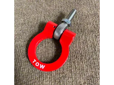 Premium Tow Hook D-Ring; Red
