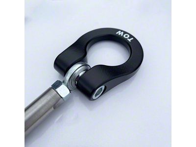 Premium Tow Hook with Red D-Ring; Front and Rear (20-22 Mustang GT500)