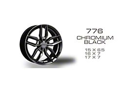 Primax 776 Chromium Black Wheel; 17x7; 40mm Offset (99-04 Mustang GT, V6)
