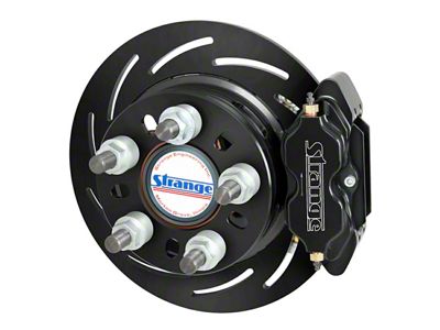 Pro II 4-Piston Rear Brake Kit with 2-Piece Slotted Rotors and DTC-30 Brake Pads; Black Calipers (15-23 Mustang GT)