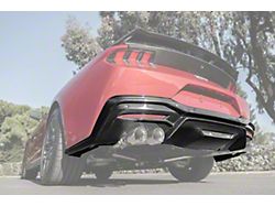 Quad Exhaust Rear Diffuser; Carbon Fiber (24-26 Mustang GT, EcoBoost)