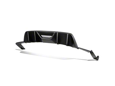 Quad Fin Rear Diffuser; Matte Black (15-17 Mustang GT Premium, EcoBoost Premium)