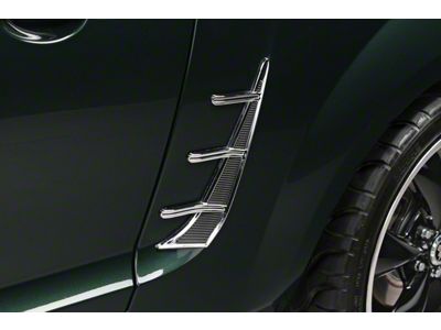 Quarter Molding Trim; Chrome and Black (05-09 Mustang)