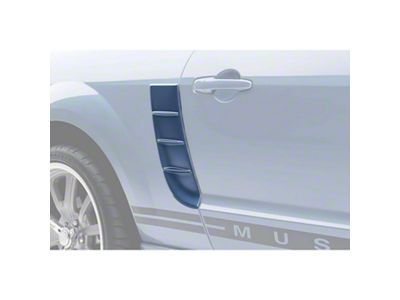 Quarter Panel Grille; Unpainted (05-09 Mustang)
