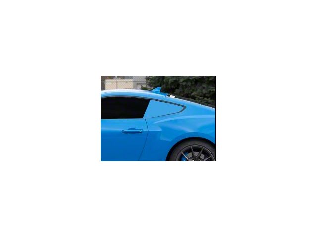 Quarter Window Color Matched Decals; Azure/Grabber Blue (2024 Mustang Fastback)