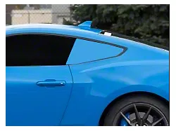 Quarter Window Color Matched Decals; Gloss Black (2024 Mustang Fastback)